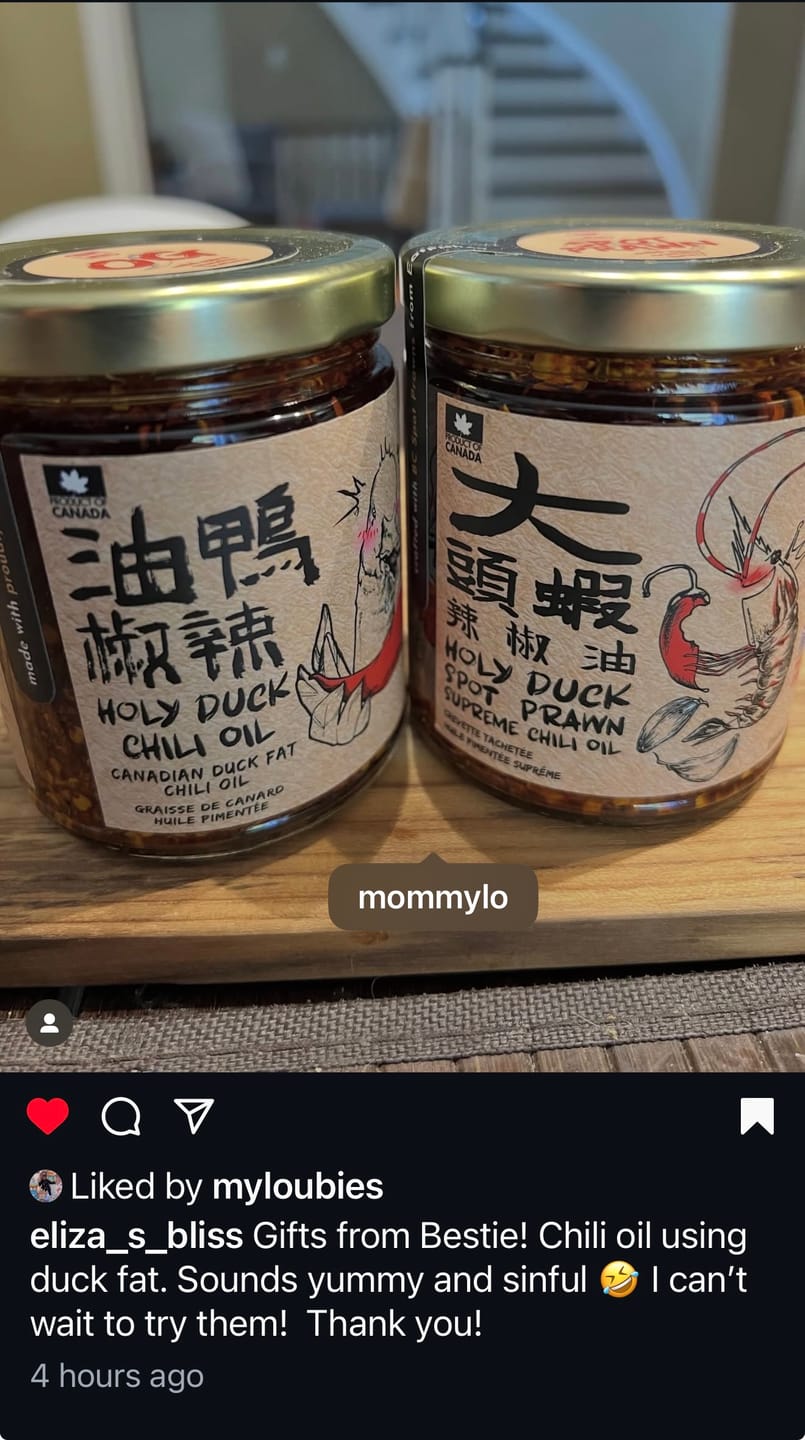 Customer photo review of Holy Duck Chili Oil (Original)