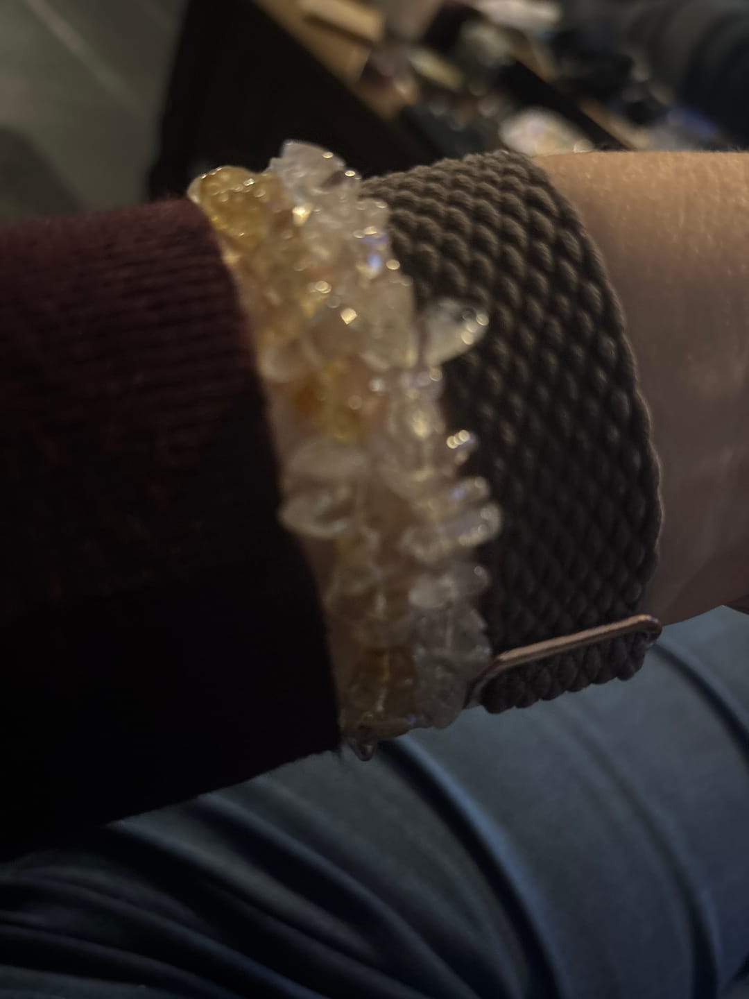 Customer photo review of Citrine - Crystal chip bracelet