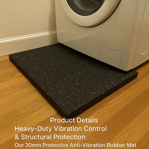 Customer photo review of 30mm Anti-Vibration Rubber Mat – High-Density Recycled Rubber, Vibration Absorbing, Structural Protection for Washing Machines, Roofs, Floors, Ramps