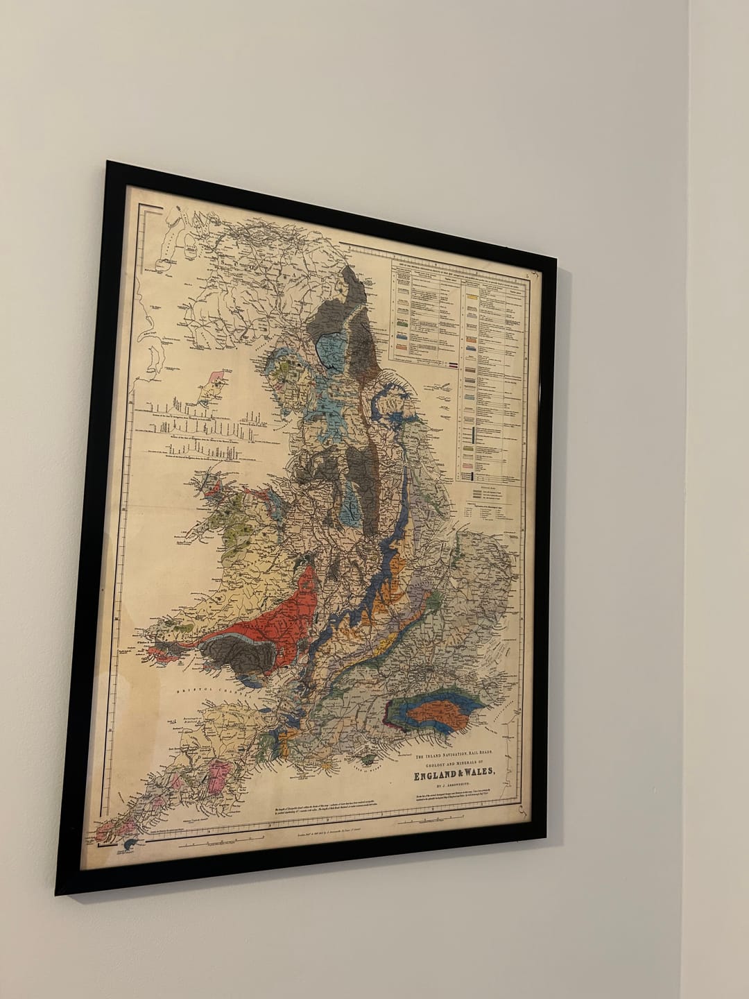 Customer photo review of Old Geology & Railway Map of England and Wales, 1834 - Geologist Map