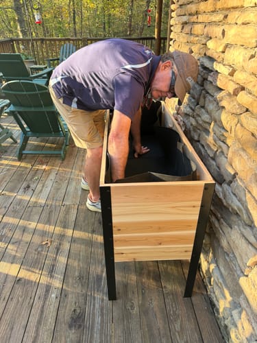 Customer photo review of 18" x 48" Raised Garden Bed - 30" TALL