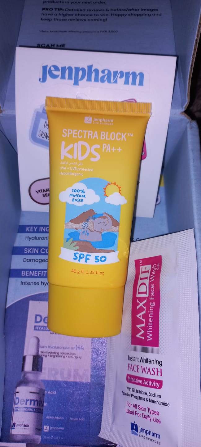 Customer photo review of Spectra Block Kids Spf50