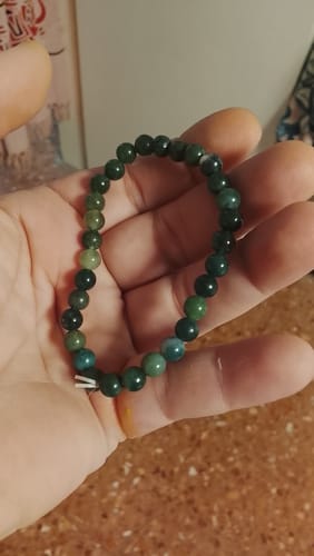 Customer photo review of Pulsera Ágata Musgosa - 6mm || Equilibrio - Optimismo