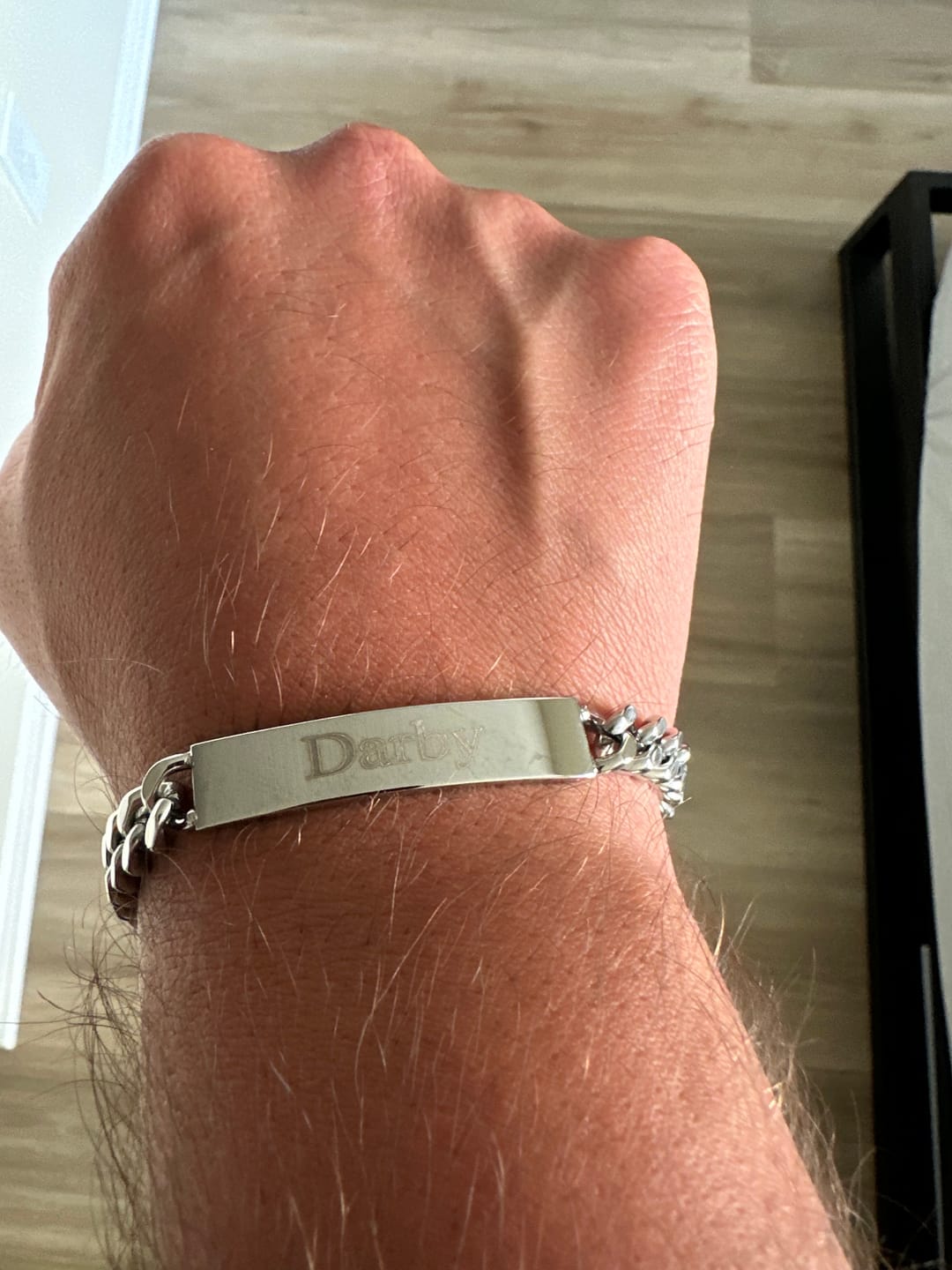 Customer photo review of 8mm Cuban Link ID Bracelet