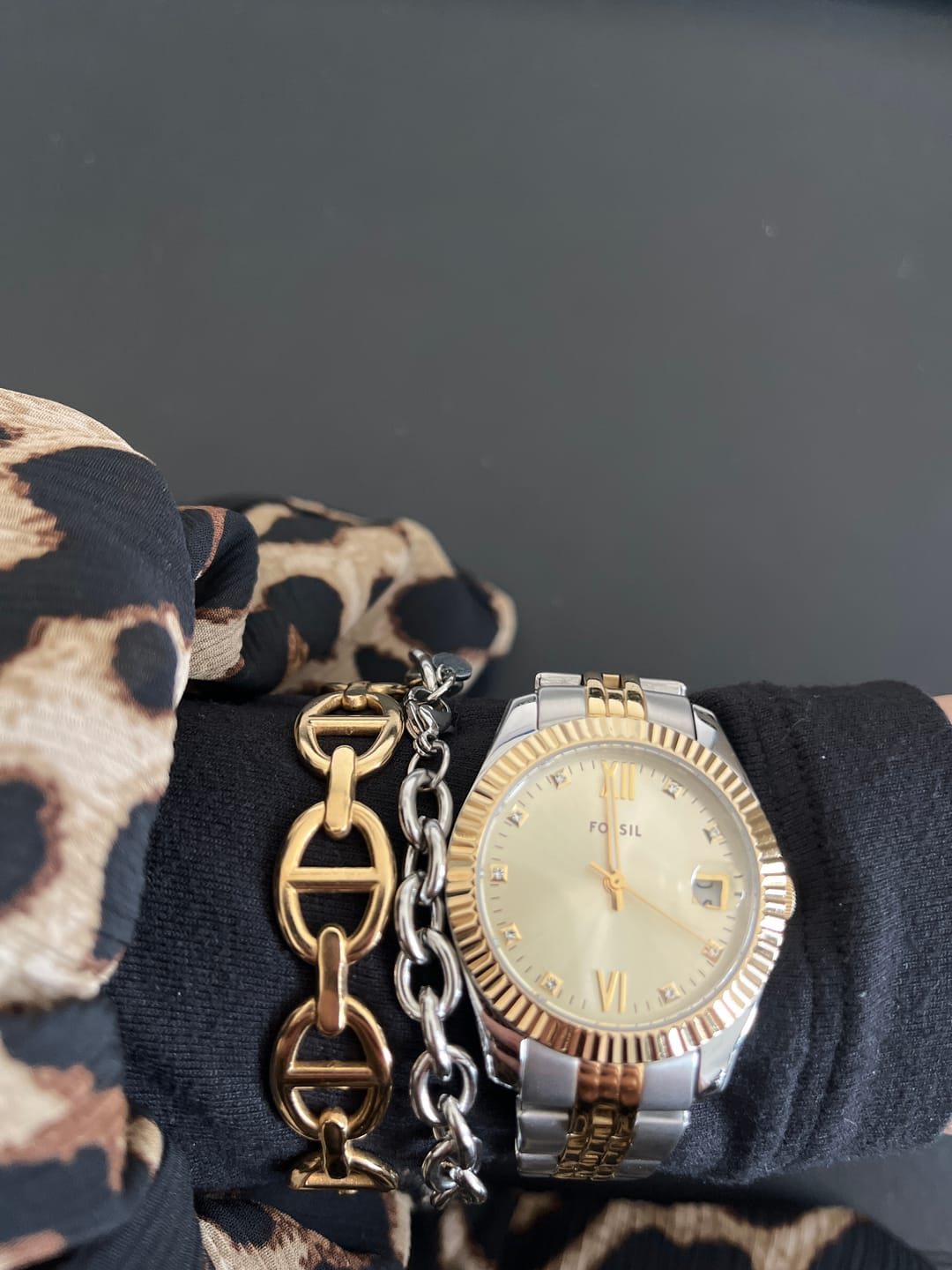 Customer photo review of Pave Perlmutt Lucky Leaf Abbaddon Armband 14K Vergoldet