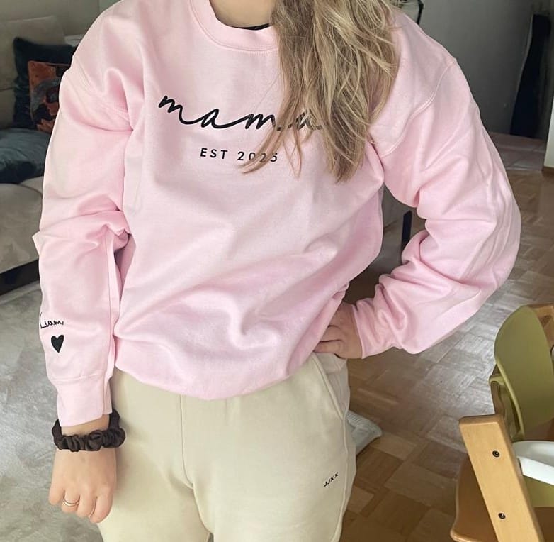 Customer photo review of Beste Mama - Personalisierter Premium Sweater mit 3D Druck für Mama und Oma mit Namen