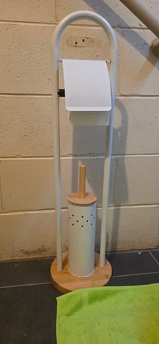 Customer photo review of Eco Basics Toilet Roll Dispenser & Brush