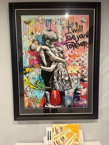 Customer photo review of BANKSY I WILL LOVE YOU FOREVER