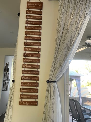 Customer photo review of Custom Name Slat (Add On For Existing Sign) | 2025 Version Engraved Design