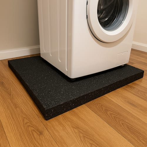 Customer photo review of 30mm Anti-Vibration Rubber Mat – High-Density Recycled Rubber, Vibration Absorbing, Structural Protection for Washing Machines, Roofs, Floors, Ramps