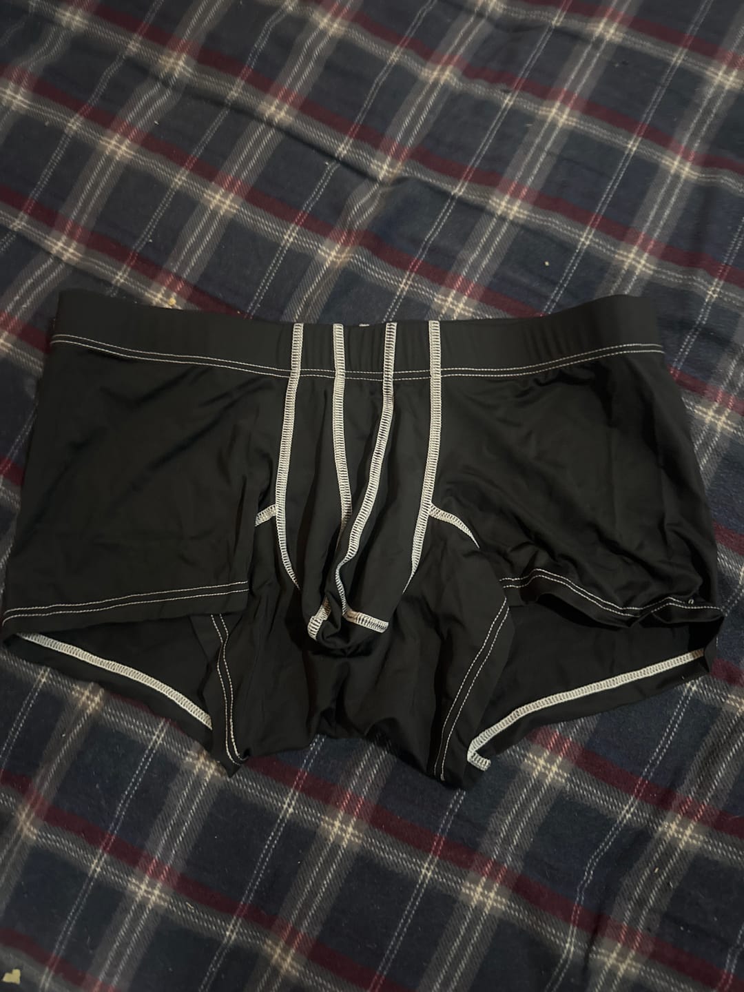 Customer photo review of Nylon 3in Boxer Briefs No Fly 4pk Black/Dark Blue/Gray/Light Blue
