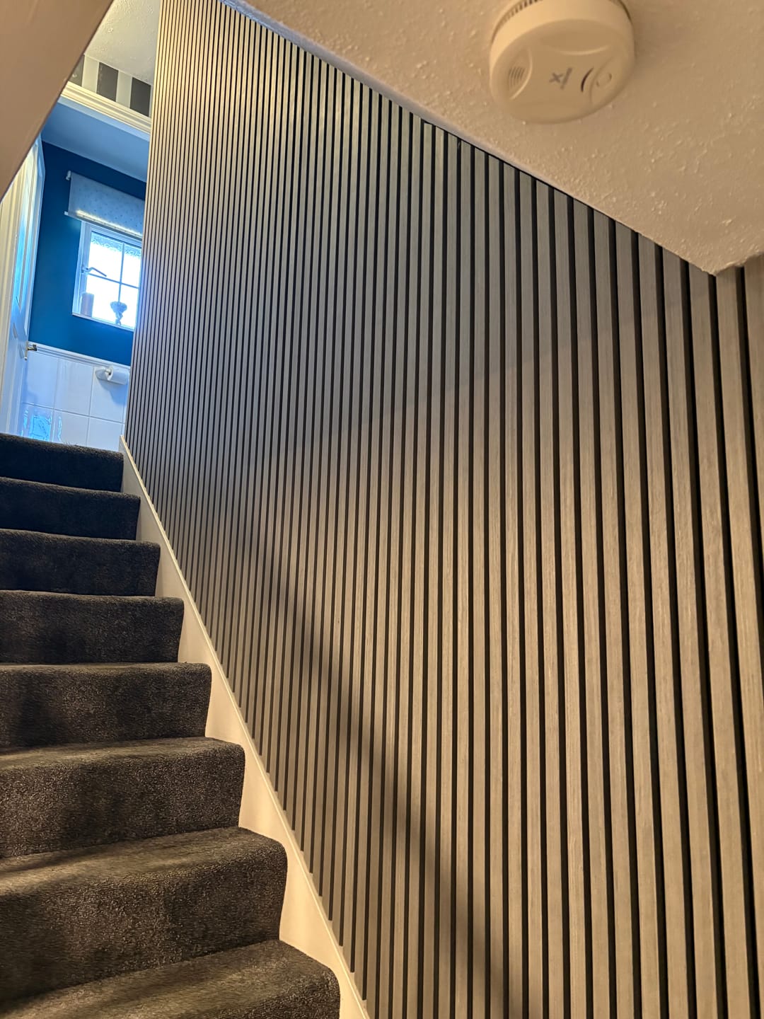 Customer photo review of Wooden Wall Panel | Grey Walnut | Premium 3-sided Wood Veneer