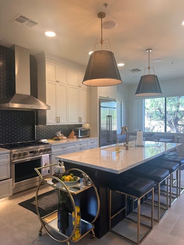 Customer photo review of Modern Fabric Conical Drum Cage Pendant Light