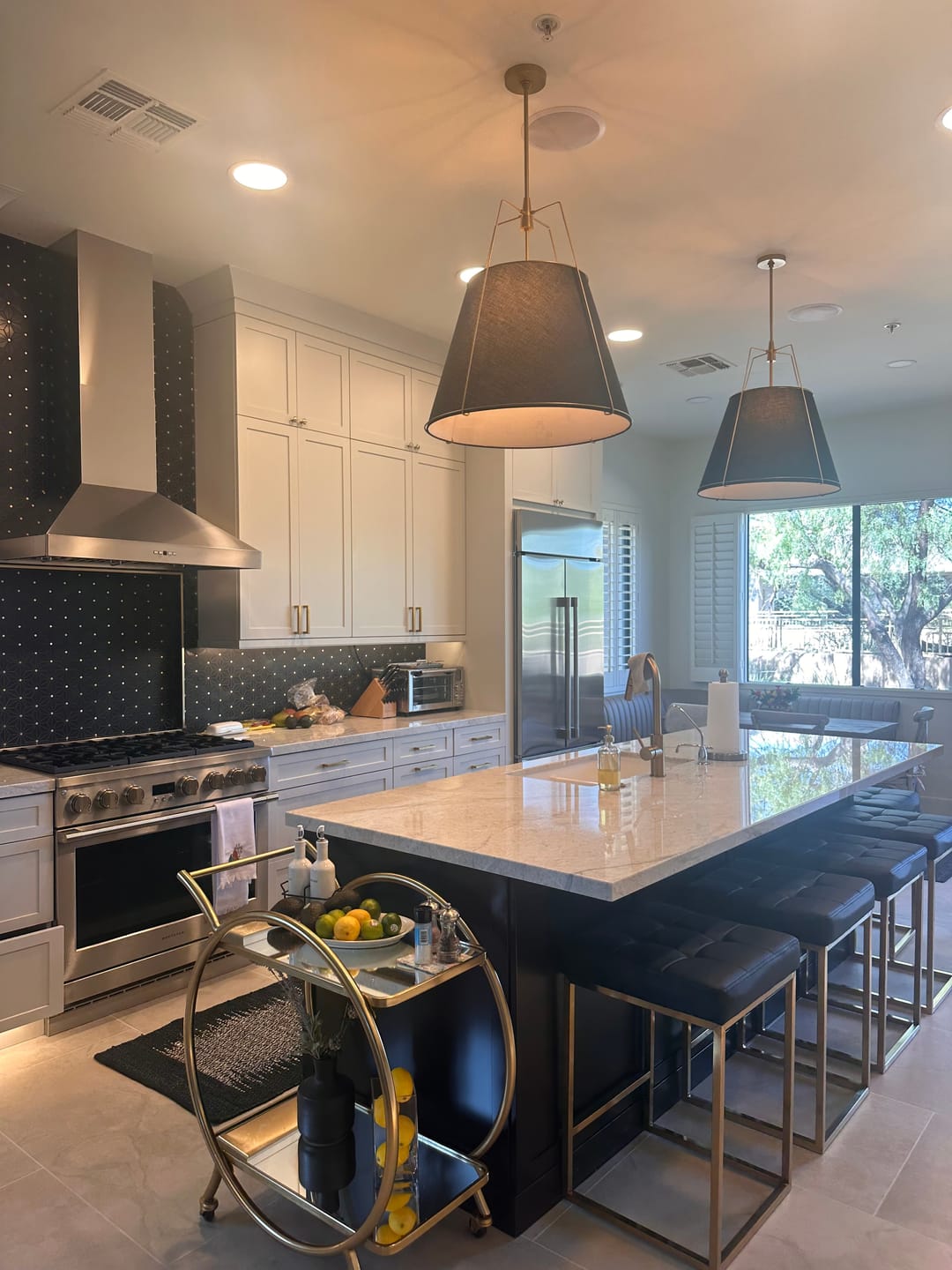 Customer photo review of Modern Fabric Conical Drum Cage Pendant Light