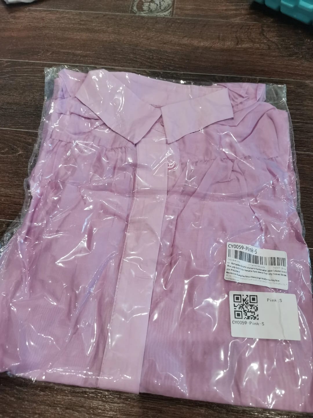 Customer photo review of Brielle Button Down Sheer Blouse