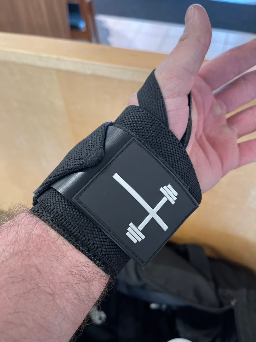 Customer photo review of HolStrength Wrist Wraps 18"