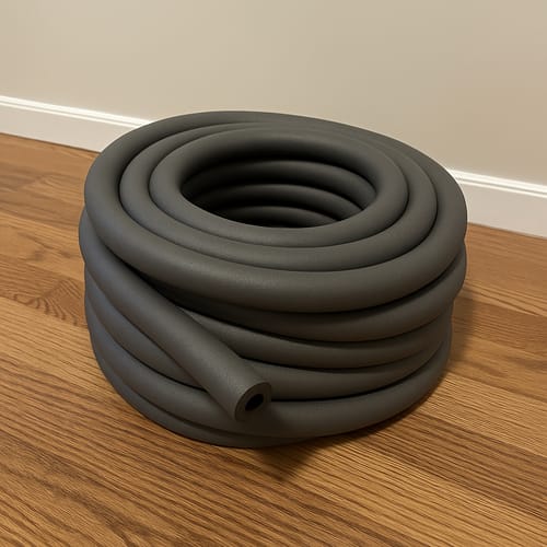 Customer photo review of AC Pipe Insulation Coils – Flexible Foam, Fire Safe, Antimicrobial