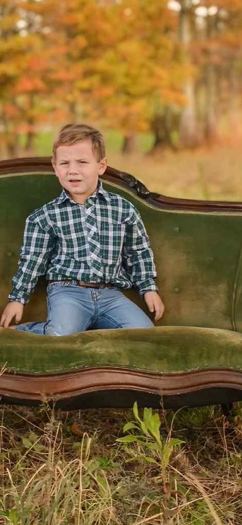 Customer photo review of Brighton Plaid Button Down Shirt