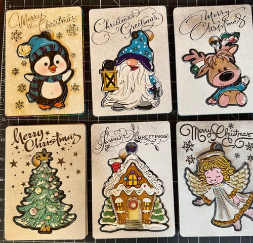 Customer photo review of Christmas cards 10 bundle laser cut svg file