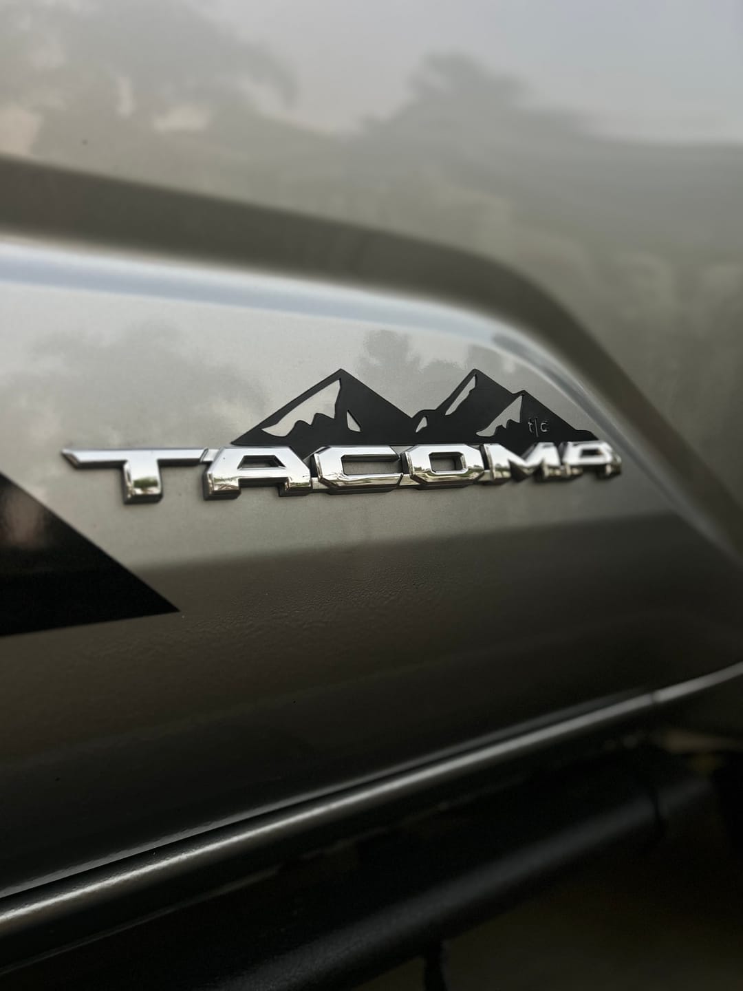 Customer photo review of Toyota Tacoma Badge Mountain Range Magnet (2016+)