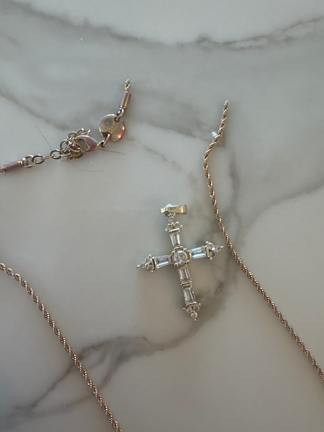 Customer photo review of Queen's Cross Necklace