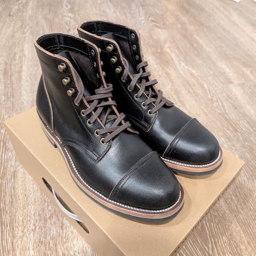 Customer photo review of CapToe Service Boot -luosjiet®boots - Black Waxed Flesh