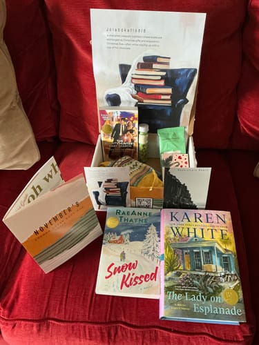 Customer photo review of Yearly Brenda Novak’s Book Box Subscription