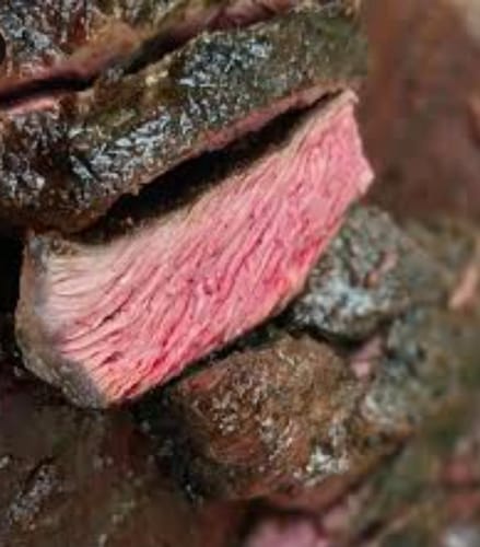 Reseña con foto de un cliente sobre Kit Carne Asada