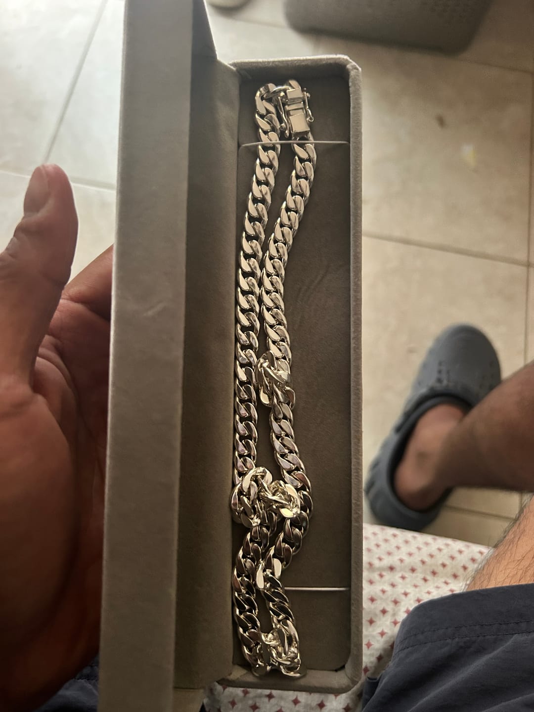 Customer photo review of Cadena de eslabones cubanos 10mm - Plata Ley 950 Premium