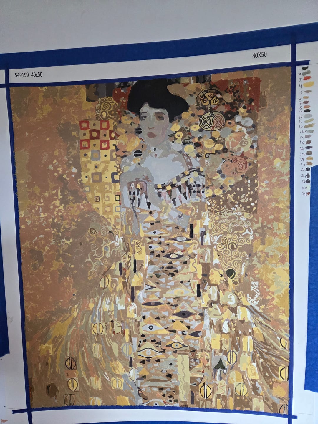 Customer photo review of Paint by Numbers - Portrait of Adele Bloch-Bauer I | Gustav Klimt