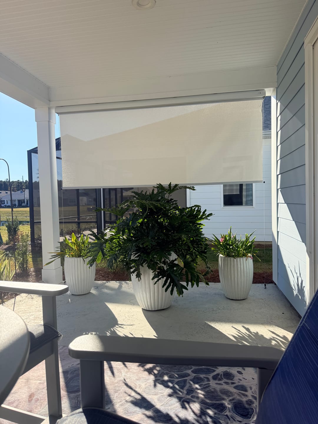 Customer photo review of SmartWings Motorized Outdoor Shades 1%/3%/5% Openness