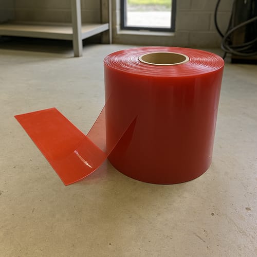 Customer photo review of Anti-UV Red PVC Strip Cut to Size – UV Protection, Basic & Certified Welding Grades, Flexible, Durable, 200mm/300mm Widths, 50m Roll