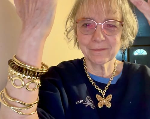 Customer photo review of Holly Star Studded Bangle