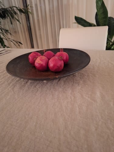 Customer photo review of Natural Linen Tablecloth