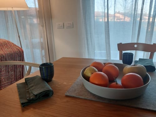 Customer photo review of Forest Green Linen Napkins Set of 2