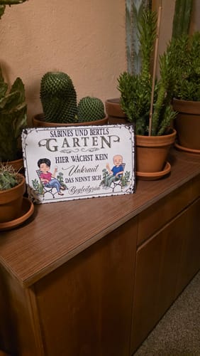Customer photo review of Personalisiertes Gartenschild mit Namen Anpassbar