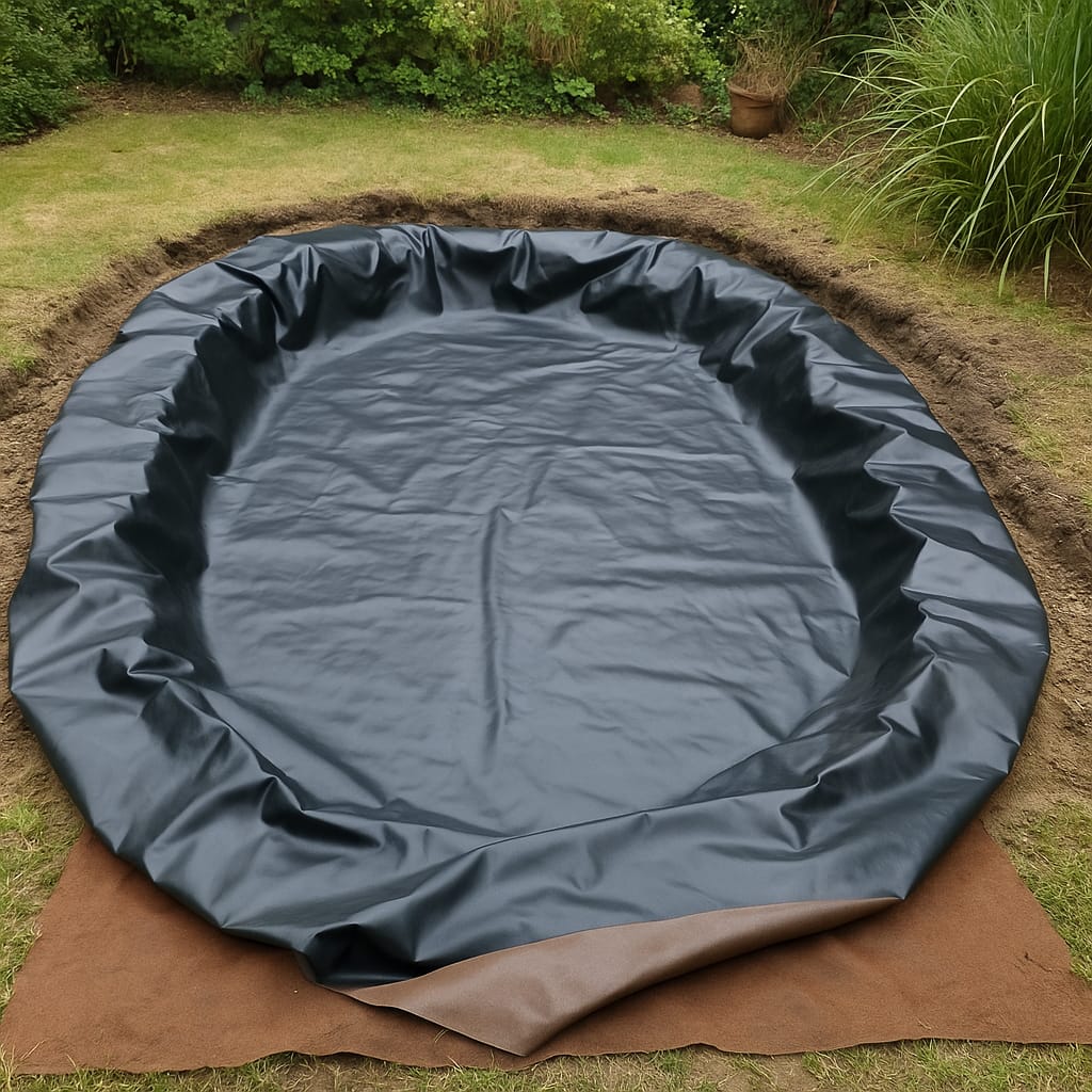 Customer photo review of Industrial Heavy Duty Polyex Pond Liner – Reversible Black/Brown Finish | FREE Underlay & Lifetime Guarantee | Durable, Flexible, Fish Safe