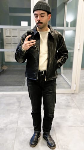 Customer photo review of Lot 391 Cossack Goatskin Leather Jacket