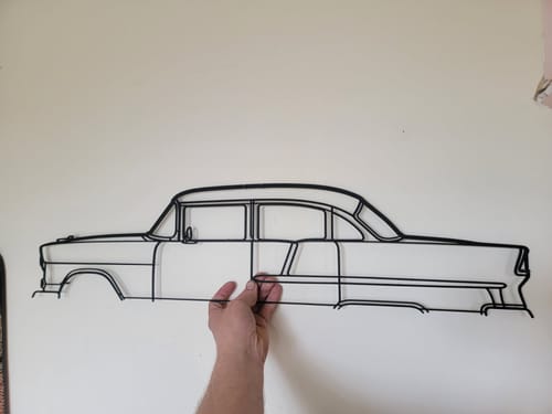 Customer photo review of Your Custom Car Silhouette Metal Wall Art Service