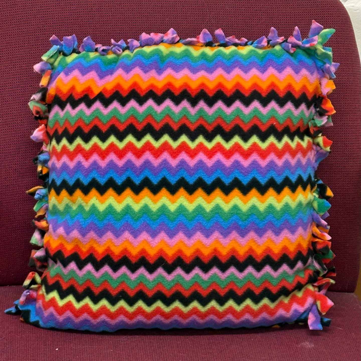 Customer photo review of Multicoloured Zig Zag Anti Pill Polar Fleece