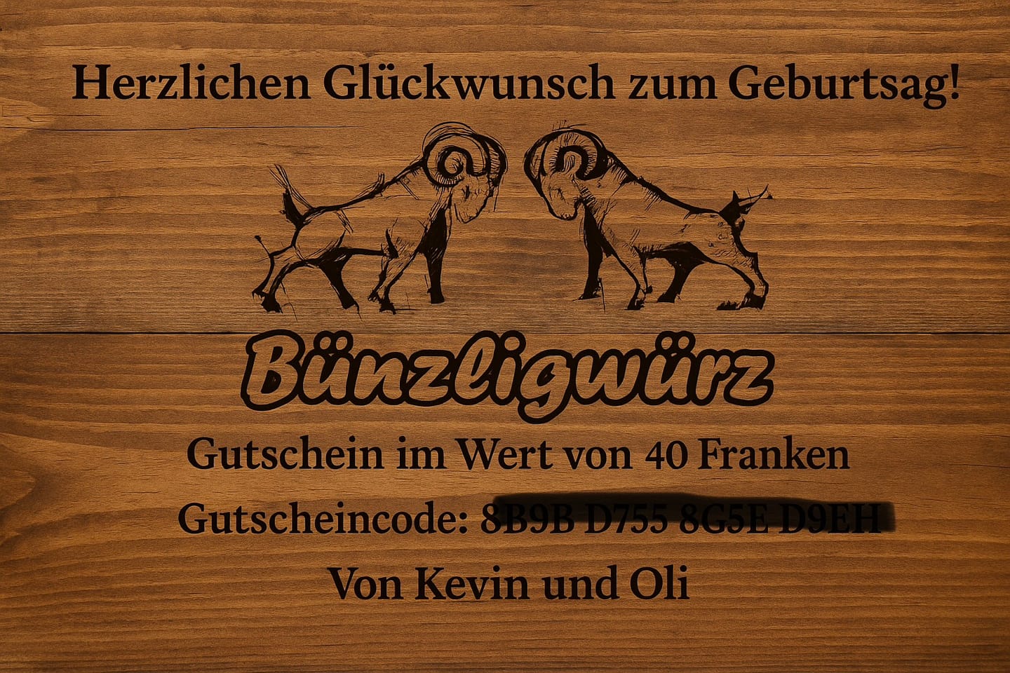 Customer photo review of Bünzligwürz Geschenkgutschein – Würzfreude zum Verschenken