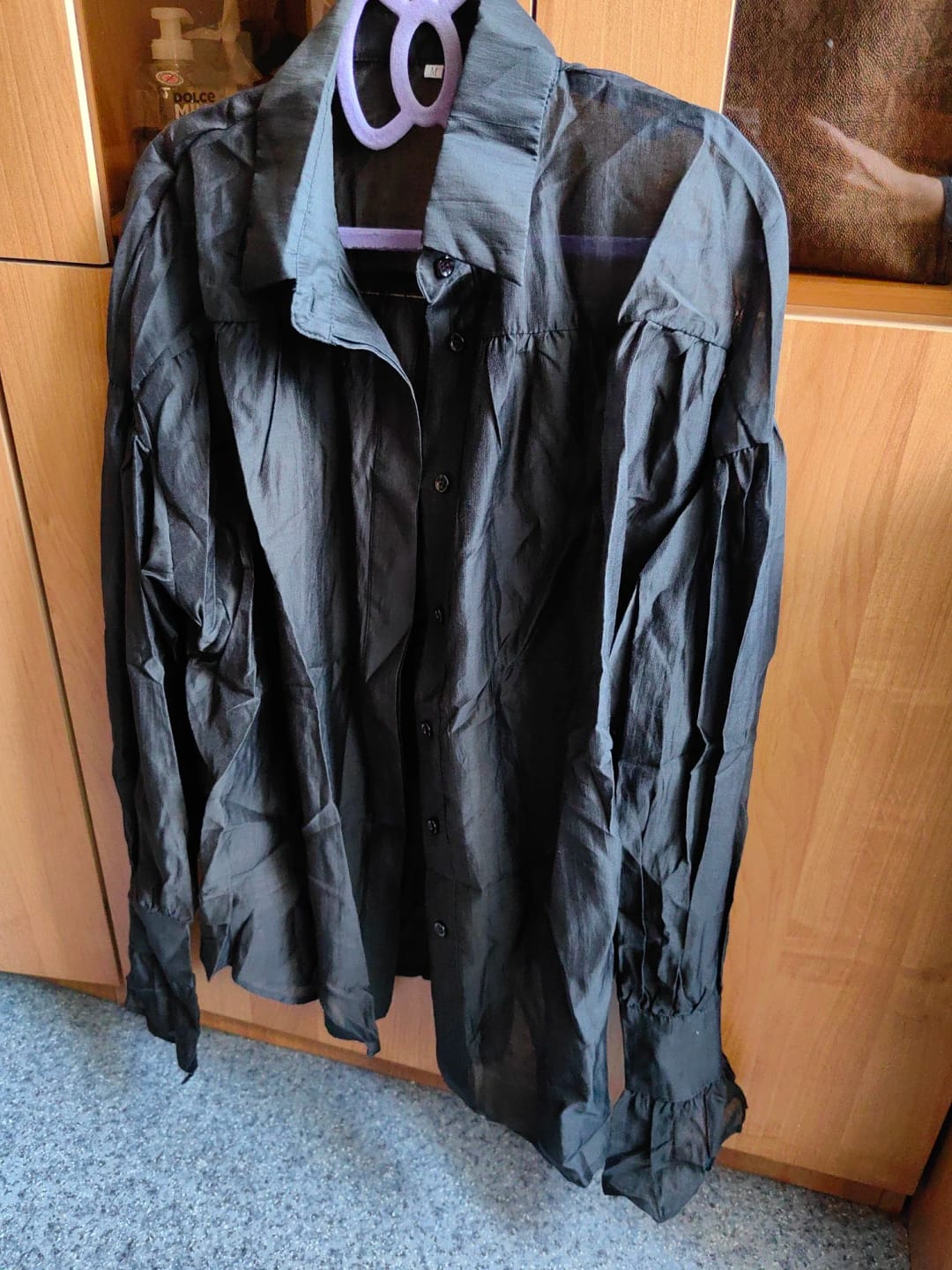 Customer photo review of Brielle Button Down Sheer Blouse
