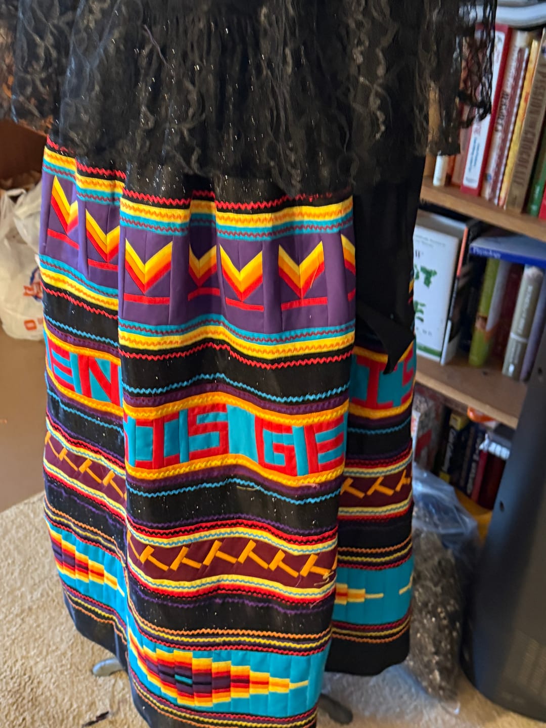 Customer photo review of Black Stretch Metallic Lurex