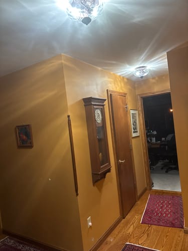 Customer photo review of Farmhouse Glass Flush Mount Ceiling Light