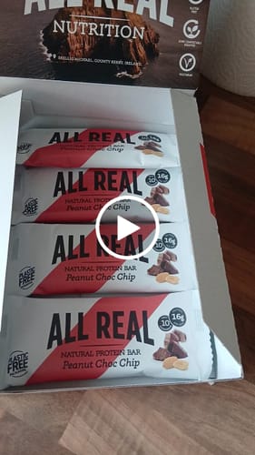 Customer video review of Peanut Choc Chip Protein Bar 50g x 12 bars
