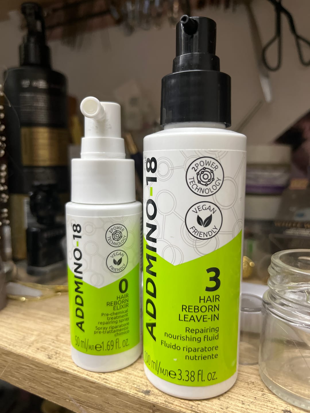 Customer photo review of Kit Tratamiento Reestructurante Paso 0 1 2 Addmino 30ml