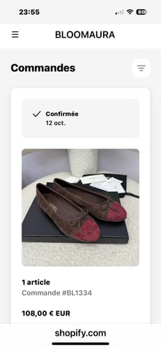 Customer photo review of CC 25 Ballet Flat Chocolate Dark Red Suede