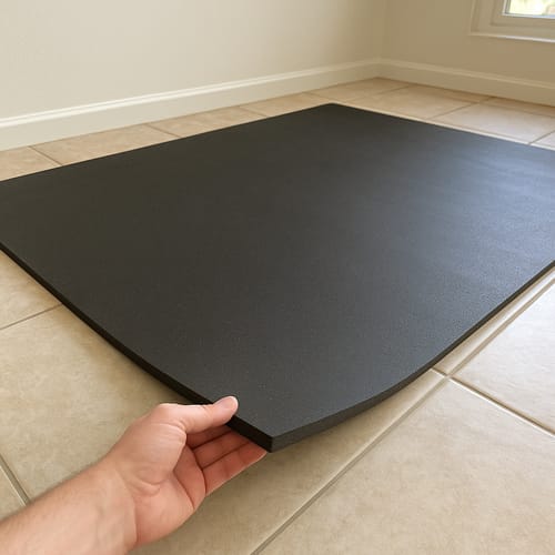 Customer photo review of High Density Sound Proofing Rubber Sheet – Polymer Based, Effective Sound Deadening, Durable Acoustic Solution for Noise Reduction and Isolation