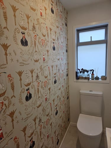 Customer photo review of Mermaid Shipwreck - Teal - Custom Sized Wallpaper Mural (per m2)