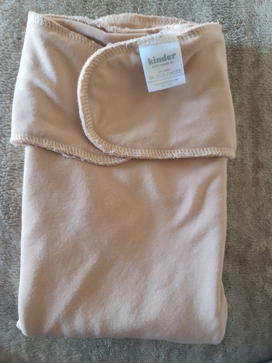 Customer photo review of Bamboo Viscose and Cotton Lycra Stretchy Pre-Flat Diaper